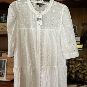 White eyelet dress